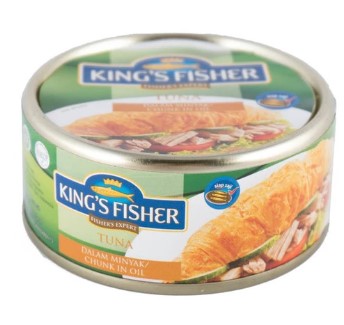 KINGS FISHER Chunks in Oil Tuna 170gr - Ikan Tuna Minyak Kalengan