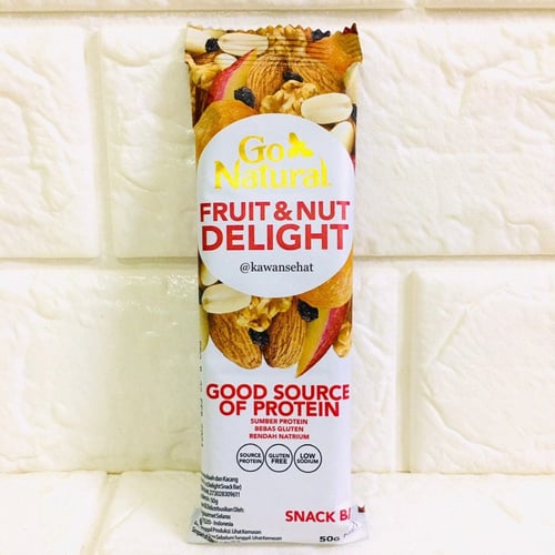 Go Natural Snack Bar Sereal Sehat Tinggi Serat High Fiber - Almond Cashew