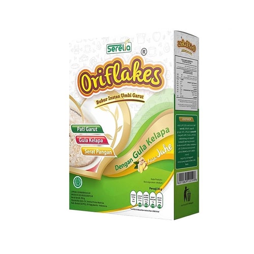 Oriflakes Sereal Umbi Garut - Diabetes Low Indeks Glikemik 350 gr - Vanilla