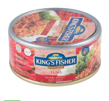 KINGS FISHER Hot Spicy Tuna 170gr - Ikan Tuna Bumbu Pedas Kalengan