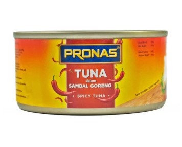 PRONAS Spicy Tuna 185gr - Ikan Tuna Sambal Goreng Kalengan