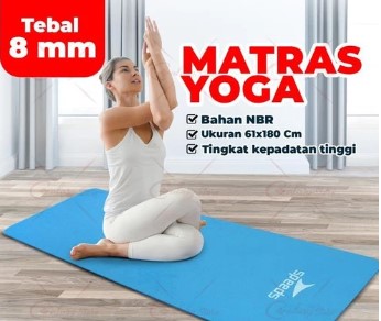 Hot Produk Speeds Matras Yoga Mat Senam Lantai Karpet Alas Olahraga - Biru 8mm