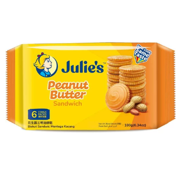 Biskuit Mentega Kacang / Julies Peanut Butter Sandwich 180 g