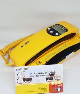 Telepon Rumah Sahitel S-35 Kuning Telpon Kabel Sahitel S35 - Yellow
