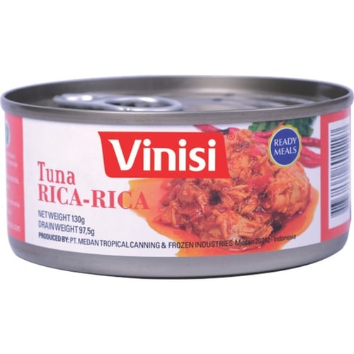 Vinisi Tuna Bumbu Rica-Rica 130 Gr / Tuna Kaleng / Ikan Tuna