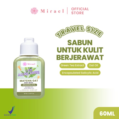 Mirael (Travel Size) Acne Free Matcha Oat Body Wash 60ML