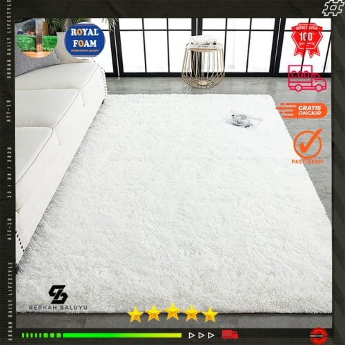 Karpet Bulu Rasfur 160x100x5cm / Karpet Bulu Empuk / Karpet  premium/ Kasur Lantai /  surpet jumbo big besar / karpet bulu tebal busa HDP non anti slip