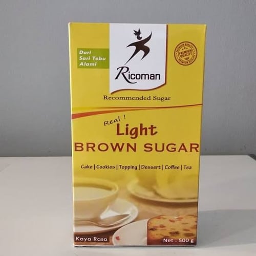 Gula ricoman light brown sugar 5kg