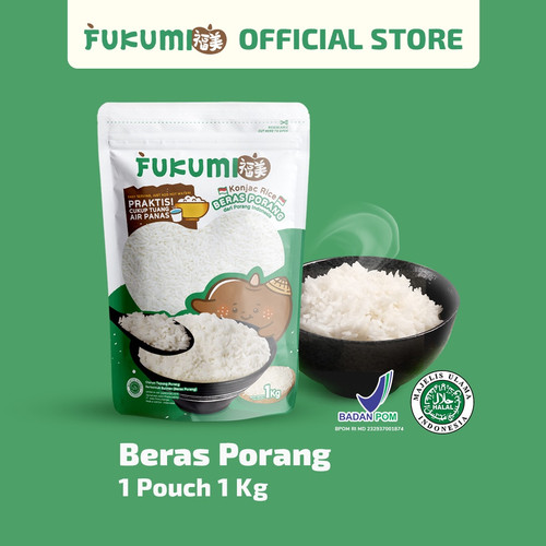 FUKUMI Beras Porang Pouch 1 kg Instant Konjac Rice Tepung Nasi