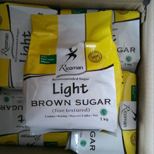 ricoman light brown sugar 1kg gula