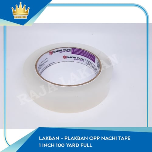 Lakban / Plakban OPP Nachi Tape 1 inch 100 yard full