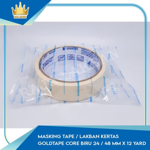 Masking Tape / Lakban Kertas Goldtape Core Biru 24mm x 12 Yard