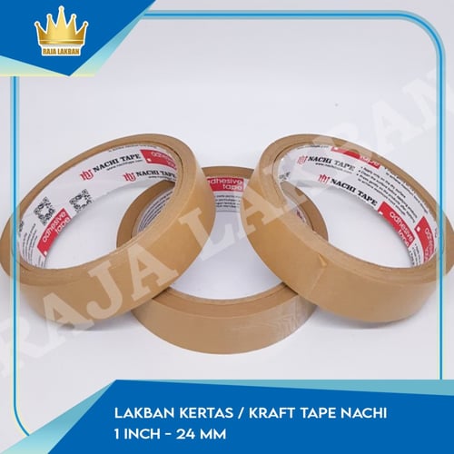 Lakban Kertas / Kraft Tape Nachi 1 inch - 24 mm