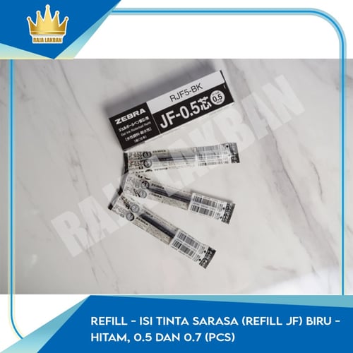 Refill / isi tinta Sarasa (refill JF) hitam, 0.5 dan 0.7 (PCS)