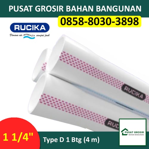 Pipa PVC 1 1/4 inch D Rucika Standard Pipa Wavin 1 1/4 inch D Per Btg (4 m)