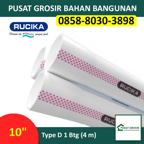 Pipa PVC 10 inch D Rucika Standard Pipa Wavin 10 inch D Per Btg (4 m)