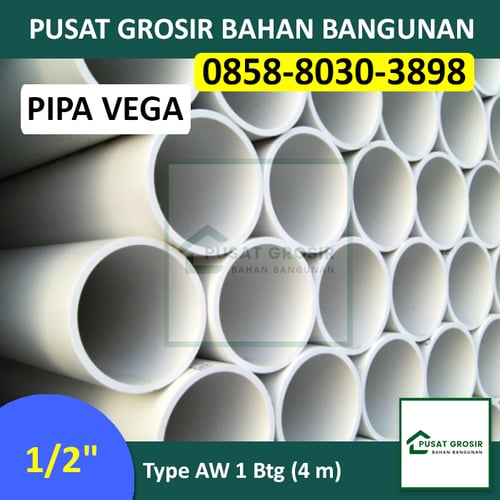 Pipa PVC 1/2 Inch AW Vega Pipa Wavin 1/2 Inch AW Per Btg (4m)