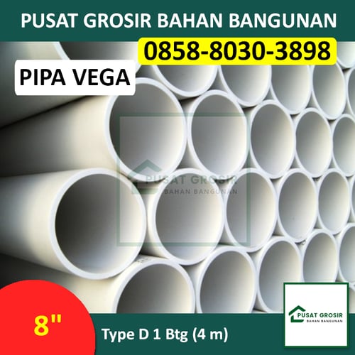 Pipa PVC 8 Inch D Vega Pipa Wavin 8 Inch D Per Btg (4m)