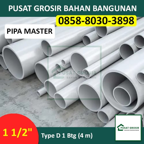 Pipa PVC 1 1/2 Inch D Merek Master Pipa Wavin 1 1/2 Inch D Per Btg (4m)
