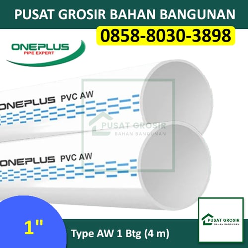 Pipa PVC 1 Inch AW Oneplus Pipa Wavin 1 Inch AW Per Btg (4m)