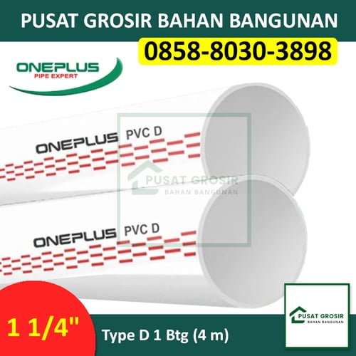 Pipa PVC 1 1/4 Inch D Oneplus Pipa Wavin 1 1/4 Inch D Per Btg (4m)