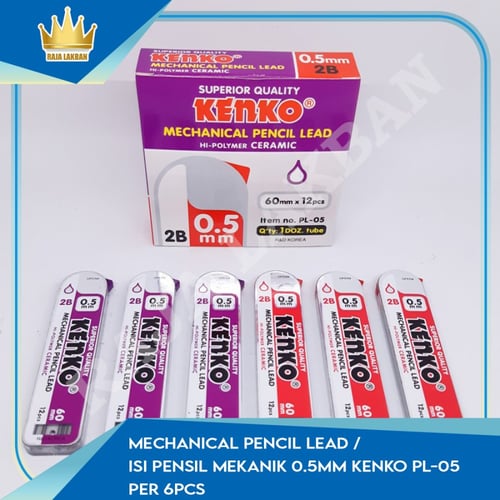 Mechanical Pencil Lead / Isi Pensil Mekanik 0.5mm KENKO PL-05 Per 6pcs