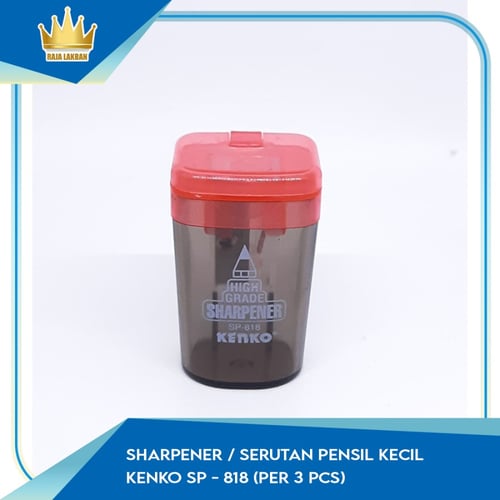 Sharpener / Serutan Pensil Kecil KENKO SP - 818 (PER 3 PCS)