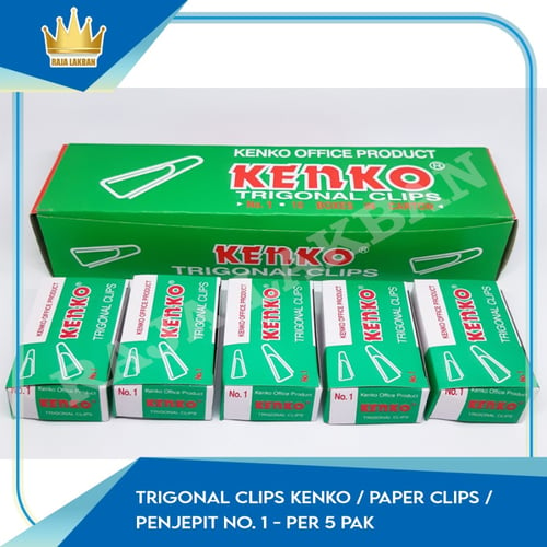 Trigonal Clips Kenko / Paper Clips / Penjepit No. 1 - Per 5 Pak