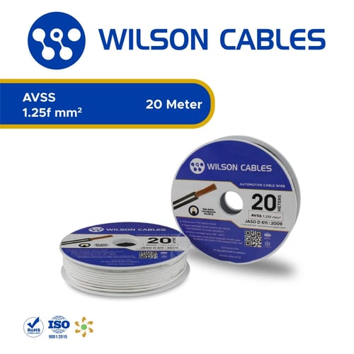 Wilson Cables - Kabel Otomotif AVSS 1.25f mm2 20 Meter - White