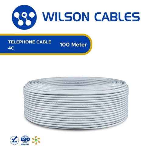 Kabel Telpon 4C 100 Meter Grey - Kabel Telpon Wilson Cables