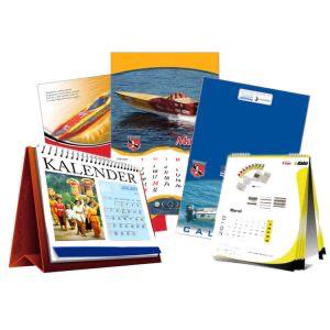 Kalender meja Ukuran standar 18,5cm x 24cm -Kertas art carton 260gr-sparasi warna  Minim 500pcs