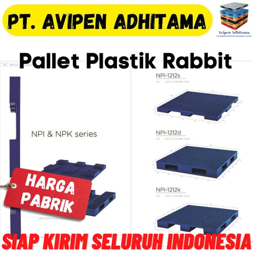 Pallet Plastik Pallet Plastik Heavy Duty Pallet Industri Rabbit