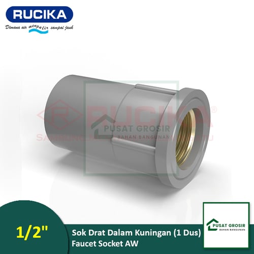 Pusat Grosir Bahan Bangunan Jual Fitting Rucika Sdd Aw Sok Drat Dalam Kuningan Inch Aw