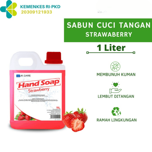 JKCARE Sabun Cuci Tangan Antiseptik Antibacterial 1000mL Strawberry