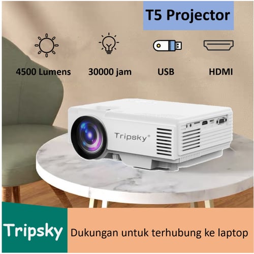 Tripsky Proyektor 1080p Full HD 4500 lumens - T5