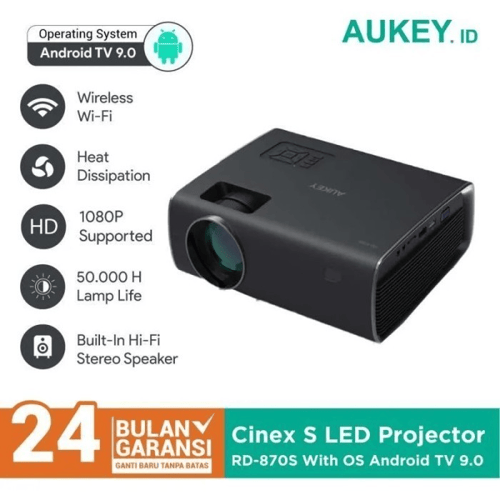 AUKEY RD-870S - CINEX S - Android 1080P Full HD LED Projector 320 ANSI