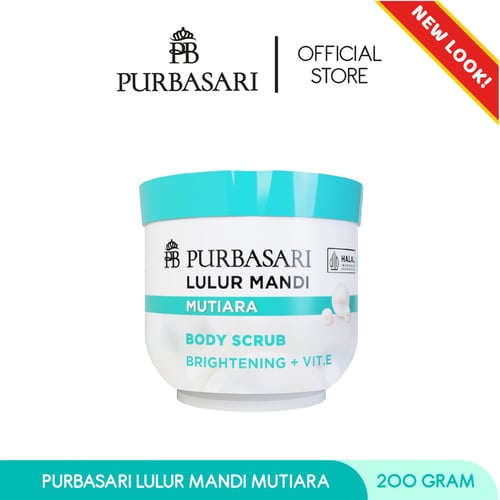 Purbasari Lulur Mandi Mutiara + Brightening + Vitamin E 200g