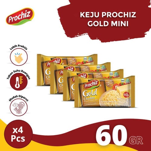 Keju PROCHIZ Gold Mini 60 Gr (paket 4 pcs)