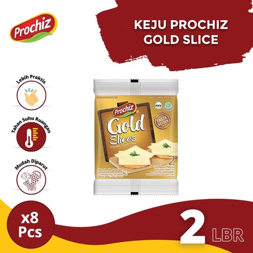 Keju PROCHIZ Gold Slices 2s 1 Renceng isi 8 pcs