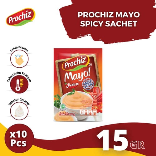 Keju PROCHIZ Mayo Spicy 15 gr 1 renceng isi 10 pcs