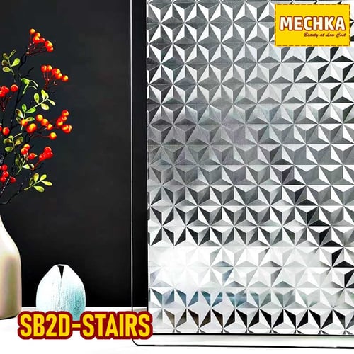 (SB2D-STAIRS) Glass Sheets Sticker Kaca Motif Sandblast 2D Patterned