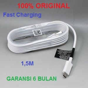 Kabel Data Samsung M10 M11 M21 MRO M30s M31 M5 USB C Fast Charging ORI - Putih