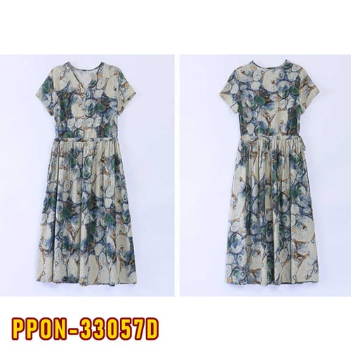 PPON-33057D Dress Wanita / Pakaian / Terusan / Gaun Perempuan / Cewe / Cewek