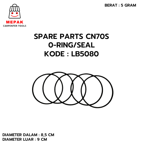 Jual Sparepart Paku Tembak O-ring C70/ Seal / Sil / Seal Oring Cn70S