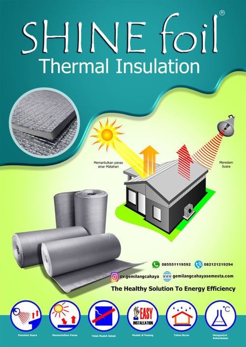 Aluminium Foil Thermal Insulation / Shine Foil / Lapisan Peredam Panas
