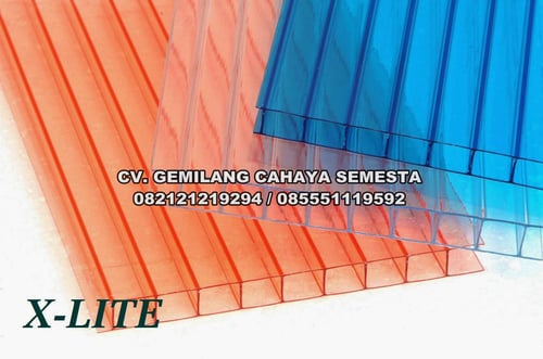 Atap Polycarbonate / Twin Wall / X-Lite 4,5 mm