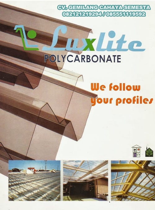 Luxxlite / Atap Transparan / Polycarbonate Corrugated