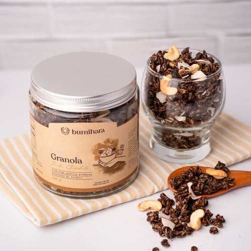 Granola Dark Chocolate 250 gr + Jar Kaca