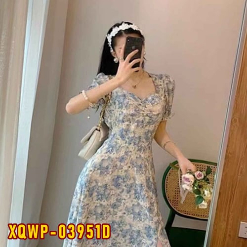 XQWP-03951D Dress Wanita / Pakaian / Terusan / Gaun Perempuan / Cewe / Cewek
