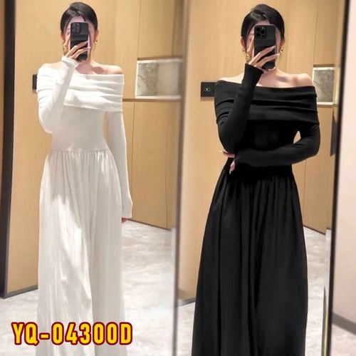 YQ-04300D Dress Wanita / Pakaian / Terusan / Gaun Perempuan / Cewe / Cewek